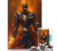 Puzzle Chevalier Majestueux Médiéval pour Adolescents 1000 Pièces, Anti-Stress Défi Difficile Convient pour Décoration de Bureau 38x26cm