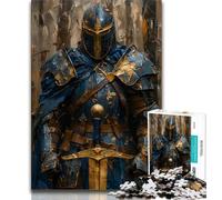 Puzzle Chevalier Majestueux Médiéval pour Adultes 1000 Pièces, Anti-Stress Défi Difficile Convient pour Décoration de Bureau (38x26cm)