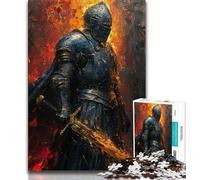 Puzzle Chevalier Majestueux Médiéval pour Adultes 1000 Pièces, Jeux Éducatifs Décoration Maison Offre Cadeau pour Toute la Famille (50x75cm)
