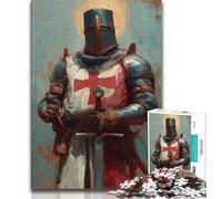 Puzzle Chevaliers médiévaux 1000 pièces pour Adolescents, Anti-Stress, Difficile, décoration d'intérieur et Cadeaux Uniques (50x75cm)
