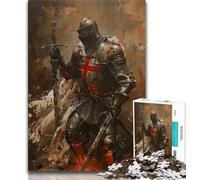 Puzzle Chevaliers médiévaux 1000 pièces pour Adultes, Cadeaux, Difficiles à réaliser, mais Amusants et Humoristiques, décoration d'intérieur et Cadeaux Uniques (50x75cm)