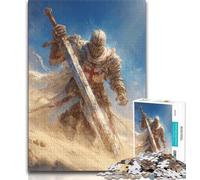 Puzzle Chevaliers médiévaux 1000 pièces pour Adultes et Adolescents, Jouets addictifs pour la décoration de la Maison (38x26cm)