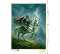 Puzzle · Chevauchée de héros à Travers la tempête - Chevalier à Cheval | 1000 pièces · Format assemblé 64 × 48 cm · CALVENDO Puzzle