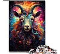 Puzzle Chèvre Colorée Bizarre 1000 Pièces pour Adultes, Jeux Amusants Chaque Pièce Est Unique - Jeu Familial Amusant et Défi (50x75cm)
