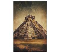 Puzzle Chichen Itza Puzzles pour AdultesPuzzles en Bois De 1000 Pièces Adultes Cadeaux Jeu Stimulant 78×53cm