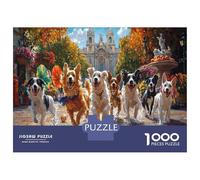 Puzzle Chien 1000 Pièces Adulte, Interprétation Créative De Puzzle Stitch 1000 Pieces - Un Puzzle 1000 Pieces Animaux pour Se Détendre 70x50cm/1000pcs