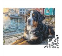 Puzzle Chien 1000 Pièces pour Adultes | Bouvier Front de Mer Éco-Responsable Challenge & Jeu Éducatif 70x50cm/1000pcs