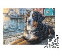 Puzzle Chien 1000 Pièces pour Adultes & Enfants Bouvier Front de Mer Jeu Familial Challenge | Cadeau 52x38cm/1000pcs