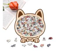 Puzzle Chien - 115 Pièces Puzzle en Bois Coloré Morandi, Jeu de Casse-tête Éducatif, Puzzles Familiaux Qui Se Piège Entrels,Puzzles Animaux Artistiques Pour ,Adultes,Noël Famille C
