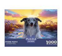 Puzzle Chien à Poil Long 1000 Pièces pour Adultes Et Enfants, Antistress, Développe La Concentration, Puzzles Lac Salé, Décoration Intérieure, Cadeau Famille 38x26cm/1000pcs