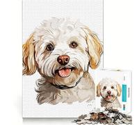 Puzzle Chien Adorable 1000 Pièces pour Adultes Jeu de Réflexion et de Détente Découpe Précise 50x75cm