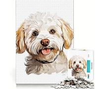 Puzzle Chien Adorable 1000 Pièces pour Adultes Jeu de Réflexion et d'Expérience Découpe Précise Cadeau Touchant 38x26cm