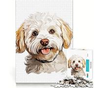 Puzzle Chien Adorable 1000 Pièces pour Adultes Stimule la Mémoire Moment de Chaleur Assemblage d'image Belle Œuvre 38x52cm