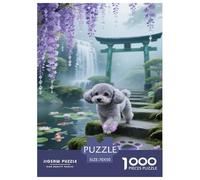Puzzle Chien Caniche Tasse à thé Classique Jouets Défi Cadeau Unique Animal Enfant 1000 Pièces Divertissement pour Adulte Filles Ou Garçons 70x50cm/1000pcs