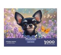 Puzzle Chien Chihuahua Qui Compte 1000 Pièces pour Adultes,Paysage Pastoral Fleuri Un Jeu De Dexérité Très Difficile Puzzle Éducatif Aux Défis l'art De La Décoration Moderne 70x50cm/1000pcs