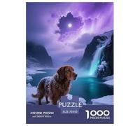 Puzzle Chien de Saint-Hubert 1000 Pièces pour Adultes Et Enfants, Jeu Ludique Et Instructif, Casse-tête Chien Glacier, Home Decor, Cadeau Adulte 70x50cm/1000pcs