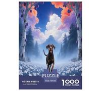 Puzzle Chien de Saint-Hubert 1000 Pièces pour Adultes Et Enfants, Jeu Ludique Et Instructif, Puzzle Chien Mer de Fleurs, Décoration Intérieure, Cadeau Famille 70x50cm/1000pcs