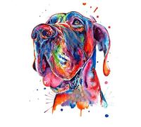 Puzzle Chien Dogue Allemand Aquarelle 1000 pièces pour Adultes, Grand Jeu de Puzzle, Assemblage Fait Maison, Jouet intéressant 50x70CM