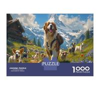 Puzzle Chien Drôle 1000 Pièces, pour Amateurs De Puzzle 1000 Pieces Animaux - Inspiré du Style Stitch, Détails Exquis pour Adultes 38x26cm/1000pcs