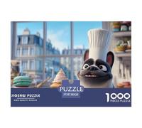 Puzzle Chien Drôle 1000 Pièces, pour Amateurs De Puzzle 1000 Pieces Animaux - Inspiré du Style Stitch, Détails Exquis pour Adultes 38x26cm/1000pcs