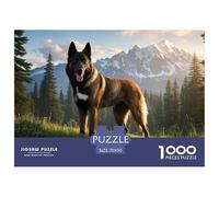 Puzzle Chien Malinois Belge 1000 Pieces pour Adultes,Forêt Un Jeu De Dexérité Très Difficile Puzzle Éducatif l'art De La Décoration Moderne 70x50cm/1000pcs