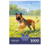 Puzzle Chien Malinois Belge 1000 Pieces pour Adultes,Paysage extérieur Un Jeu De Dexérité Très Difficile Puzzle Jeu ÉduChatif avec des Défis 70x50cm/1000pcs