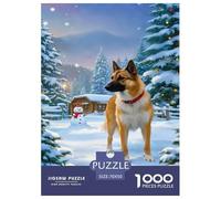 Puzzle Chien Malinois Belge Composé De 1000 Pièces pour Adultes, Scène de Neige Un Jeu De Dexérité Très Difficile Puzzle ÉduChatif Et Stimulant 70x50cm/1000pcs
