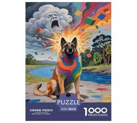 Puzzle Chien Malinois Belge Qui Compte 1000 Pièces pour Adultes,Coloré Un Jeu De Dexérité Très Difficile Puzzle Éducatif Aux Défis l'art De La Décoration Moderne 38x26cm/1000pcs