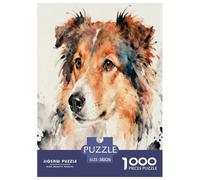 Puzzle Chien Mignon 1000 Pièces pour Adultes Et Enfants, Défi Ludique Et Familial, Puzzle Gros Plan Aquarelle, DéCoration, Cadeau Adulte 38x26cm/1000pcs