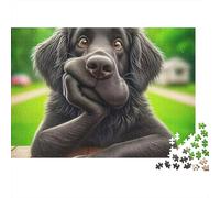 Puzzle Chien Mignon des Bois,Chiot Bouclé,1000 Pièces,Carton Épais,Finition Mate,Activité de Groupe,Cadeau d'anniversaire pour Adultes,Famille,Amateurs de Puzzles,Adolescents,38 x 26 cm / 1000 pièces