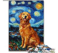 Puzzle Chien Nuit Étoilée 1000 pièces pour Adolescents, adapté aux Personnes de 14 Ans et Plus Idées Cadeaux de décoration intérieure (50x75cm)