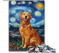 Puzzle Chien Nuit Étoilée 2000 pièces pour Adultes, Jeu Difficile et Stimulant, idéal pour Un Anniversaire, Une fête ou Une décoration Murale (70x100cm)