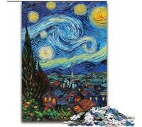 Puzzle Chien Nuit Étoilée pour Adolescents 1000 Pièces, Un Défi Difficile à Offrir en Cadeau à Toute la Famille 50x75cm