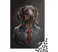 Puzzle Chien Saucisse 1000 Pièces, Puzzle Créatif Rectangle en Papier pour Adultes, Grand Puzzle pour Jeu Éducatif Familial, 1000 Pièces (38x26cm)