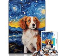 Puzzle Chien sous Les étoiles pour Adolescents, 1000 pièces, idéal comme Cadeau pour Toute la Famille 38x26cm