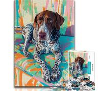 Puzzle Chien sur Le canapé 1000 pièces pour Adolescents, Cadeau, Jeu de Quiz, décoration Murale, Cadeaux d'anniversaire et de Noël Uniques 50x75cm