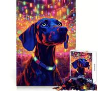 Puzzle Chien Vie Nocturne 1000 Pièces pour Adultes Jouet Cognitif et Lien Social Motif à Assembler Cadeau de Noël (50x75cm)