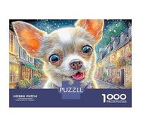 Puzzle Chihuahua 1000 pièces Chemin de Pierres - sans poussière et Robuste - Idéal pour Les Amateurs de Puzzles confirmés - - Loisirs et divertissements en intérieur - 70 x 50 cm / 1000 pièces