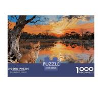 Puzzle Chihuahua 1000 Pièces pour Adultes Et Enfants, Défi Ludique Et Familial, Casse-tête Marais au Coucher de Soleil, Décoration Intérieure, Cadeau Anniversaire 38x26cm/1000pcs