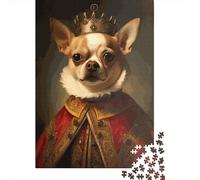 Puzzle Chihuahua Roi de 1000 pièces pour Adultes, Jeu éducatif en Papier pour Enfants, idée Cadeau de Noël (38 x 26 cm / 1000 pièces)