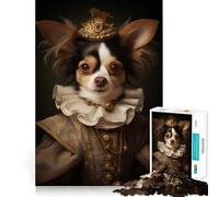 Puzzle Chihuahua Victorien 1000 pièces,Jouet de développement cognitif,Surface Lisse sans bavures,activité relaxante en Groupe à l'intérieur (38x52cm)