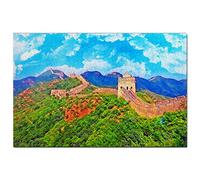 Puzzle Chine 300 pièces Grande Muraille de Chine Pékin Jeu de Puzzle Œuvre d'art Souvenir de Voyage 38 x 26 cm