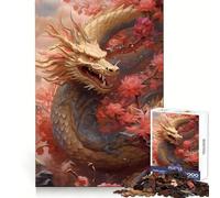 Puzzle Chinois Sakura Dragon 1000 pièces pour Adolescents, Jeu de logique, pièce de Collection découpée avec précision (50x75cm)