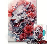 Puzzle Chinois Sakura Dragon 1000 pièces pour Adultes, Jeu de logique mentale, Moment de détente, découpe Ferme, Cadeau de Noël (50x75cm)