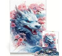 Puzzle Chinois Sakura Dragon 1000 pièces pour Adultes, Jeu de réflexion, Passe-Temps la Maison, Bords Nets, Joli Cadeau (38x52cm)