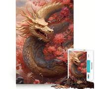 Puzzle Chinois Sakura Dragon de 1000 pièces pour Adolescents, Jeu de Puzzle Stimulant la réflexion, Jeu de Groupe, Art Assembler, Cadeau Classique (38x26cm)