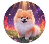Puzzle Chiot Pomeranien 1000 Pièces pour Adultes Et Enfants, Jeu ÉduChatif, Casse-tête Magical Ciel Étoilé, Home Decor, Cadeau Adulte 1000pcs (67.5x67.5cm)