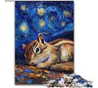 Puzzle Chipmunk Night Sky pour Adolescents, 1000 pièces, idéal comme Cadeau pour Toute la Famille (26x38cm)