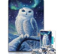 Puzzle Chouette Aurora 1000 pièces pour Adultes et Adolescents Jouets éducatifs Jeux Anti-Stress décoration d'intérieur Unique et Cadeaux (26x38cm)