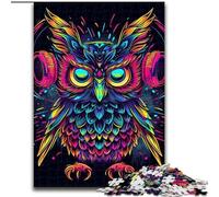 Puzzle Chouette avec Lunettes de Soleil pour Adolescents, adapté aux 14 Ans et Plus. Amusement en Famille pour Toute la Famille (26x38cm).